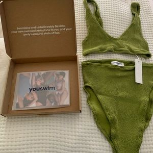 YOUSWIM Eva High Waist Two-Piece in "Fern" (Sold out on site)